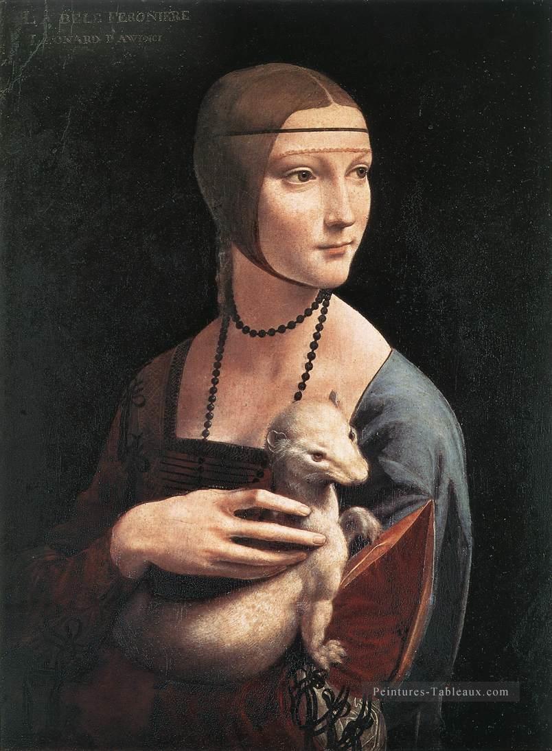 Portrait de Cecilia Gallerani Léonard de Vinci Peintures à l'huile